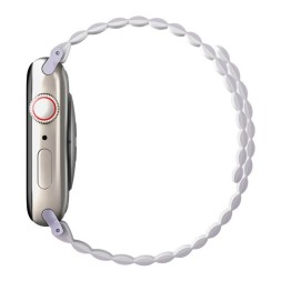 Ремешок Uniq Revix reversible Magnetic для Apple Watch 42-44-45-49 мм, лиловый/белый
