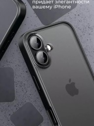 Чехол накладка для iPhone 16 Plus Gurdini Shockproof (черный)