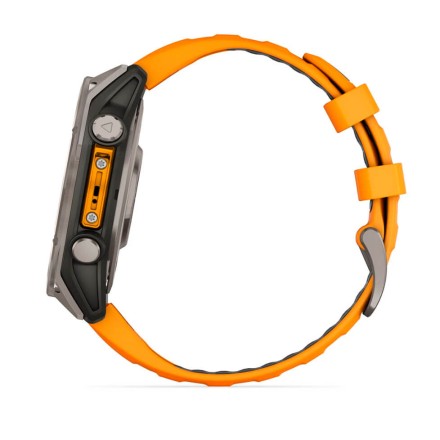 Часы Garmin Fenix 8 AMOLED, 47 mm Sapphire, Titanium с Spark Orange/Graphite