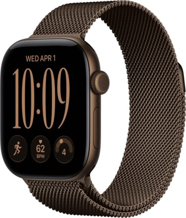 Умные часы Apple Watch Series 12, GPS, 42 mm, Milanese Loop (Dark Bronze), размер S/M